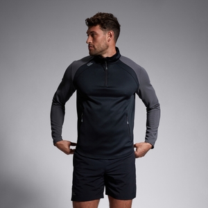 ELITE 1/4 ZIP TOP BLACK